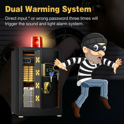 Säkerhetsskåp 42,5 L stål med digitalt lås och nyckel