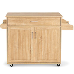 Rullande köksvagn med låsbara hjul och justerbar förvaring