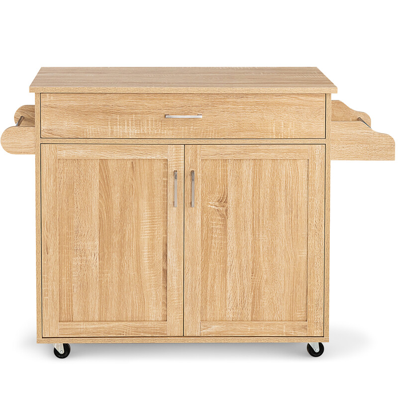 Rullande köksvagn med låsbara hjul och justerbar förvaring