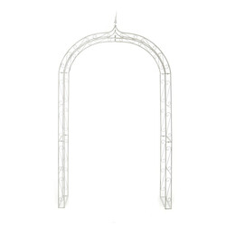 Stabil och dekorativ rosenbåge i hållbart järn för trädgården