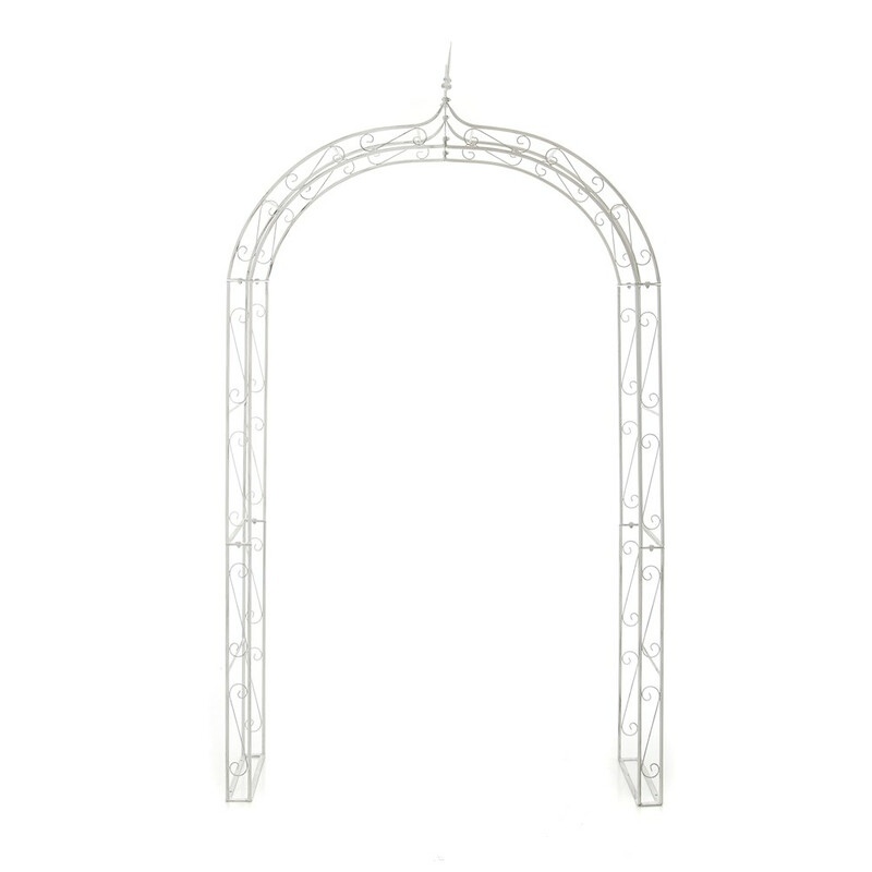 Stabil och dekorativ rosenbåge i hållbart järn för trädgården