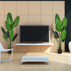 Konstgjord tropisk palm 160 cm med naturliga blad och stabil kruka