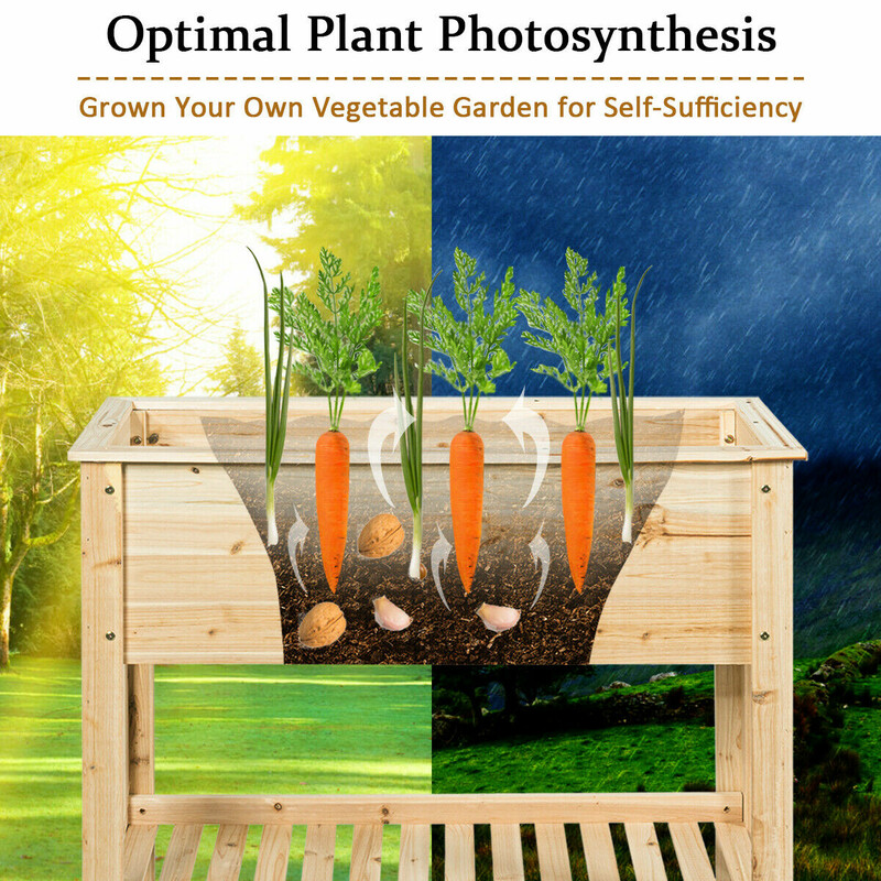 Odlingsbänk i trä med förvaringshylla för växter, 92 x 41 x 81 cm