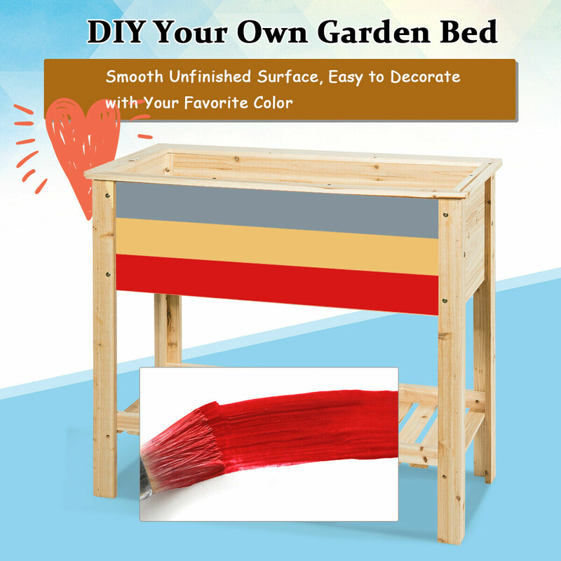 Odlingsbänk i trä med förvaringshylla för växter, 92 x 41 x 81 cm