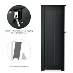 Badrumsskåp med tre lådor och justerbar hylla, vit, 60 x 30 x 81 cm