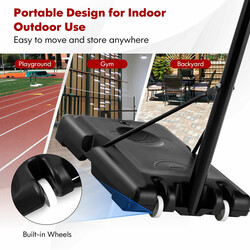 Justerbar basketställning 130-305 cm för inomhus och utomhus bruk, väderbeständig och stabil konstruktion