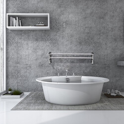 Väggmonterad torkställning i rostfritt stål med 8 stänger och 25 kg kapacitet