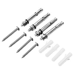 Väggmonterad torkställning i rostfritt stål med 8 stänger och 25 kg kapacitet