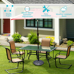 Parasollstativ i brons för balkong och terrass med justerbar fästknopp och stabil bas