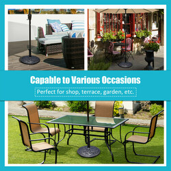 Parasollstativ i brons för balkong och terrass med justerbar fästknopp och stabil bas