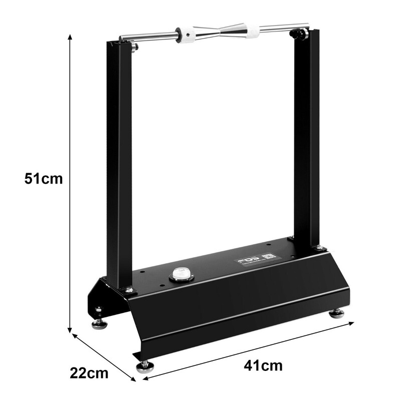 Bärbar motorcykelhjulbalanserare med justerbara konor och hållbar stålkonstruktion 40,5 x 22 x 51 cm