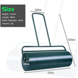 Gräsvält 90 cm med 63L kapacitet och ergonomiskt handtag för jämnare gräsmatta