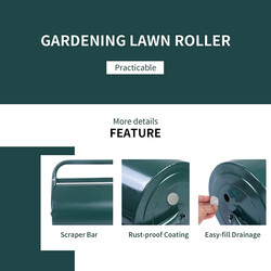 Gräsvält 90 cm med 63L kapacitet och ergonomiskt handtag för jämnare gräsmatta