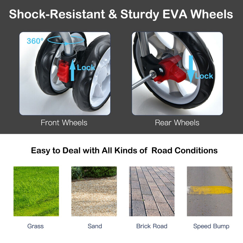 Svart husdjursvagn för små och medelstora djur upp till 15 kg med säkerhetsfunktioner