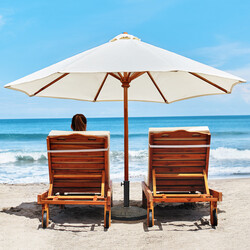 Parasollstativ i brons av harts, 46 cm diameter, väderbeständig och stabil bas