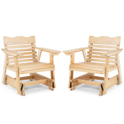 Gungstol i trä för utomhusbruk 80 x 81 x 87 cm naturlig finish