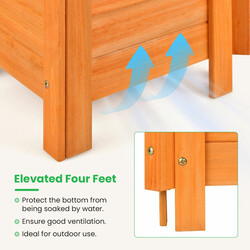 Planteringslåda med spaljé i orange, 180 cm hög, väderbeständig och hållbar trädgårdsbänk