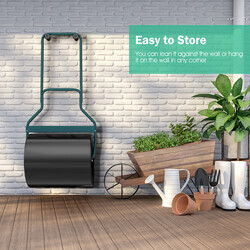 Trädgårdsvält 60 L med U-handtag och avtagbar tömningsplugg för perfekt gräsmatta