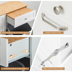 Avfallsskåp med tippbara luckor och extra förvaring för kök och tvättstuga, vit