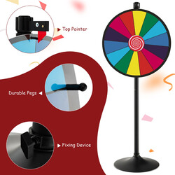 Lyckohjul med ställning 60 cm höj- och sänkbar för evenemang och mässor
