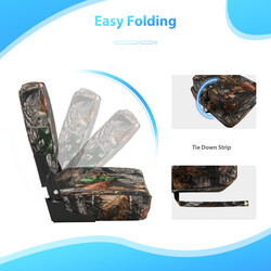 2-pack vikbar båtbänk med skumstoppning och aluminiumgångjärn i kamouflagefärg