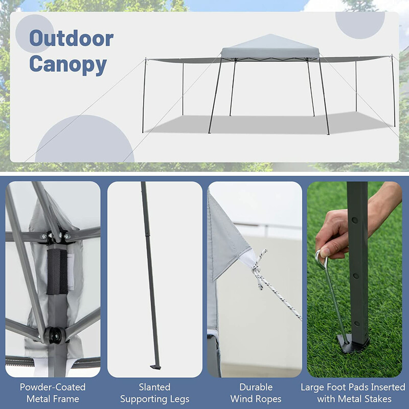 Pop-up-paviljong 3x3 m med markiser, grå - snabb montering, vattentät och brandskyddad