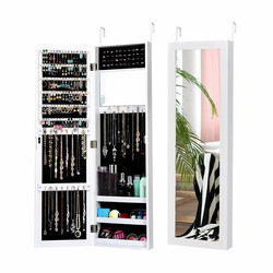 Spegel smyckeskåp med helkroppsspegel och förvaring