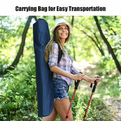 Hopfällbar campingsäng med metallram, blå, bärkapacitet 136 kg, 190 x 67 x 42 cm