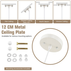 Taklampa i beige papper med justerbar höjd och elegant design för hemmet