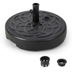 Fyllbar rund parasollfot 56 cm diameter för upp till 46 kg svart