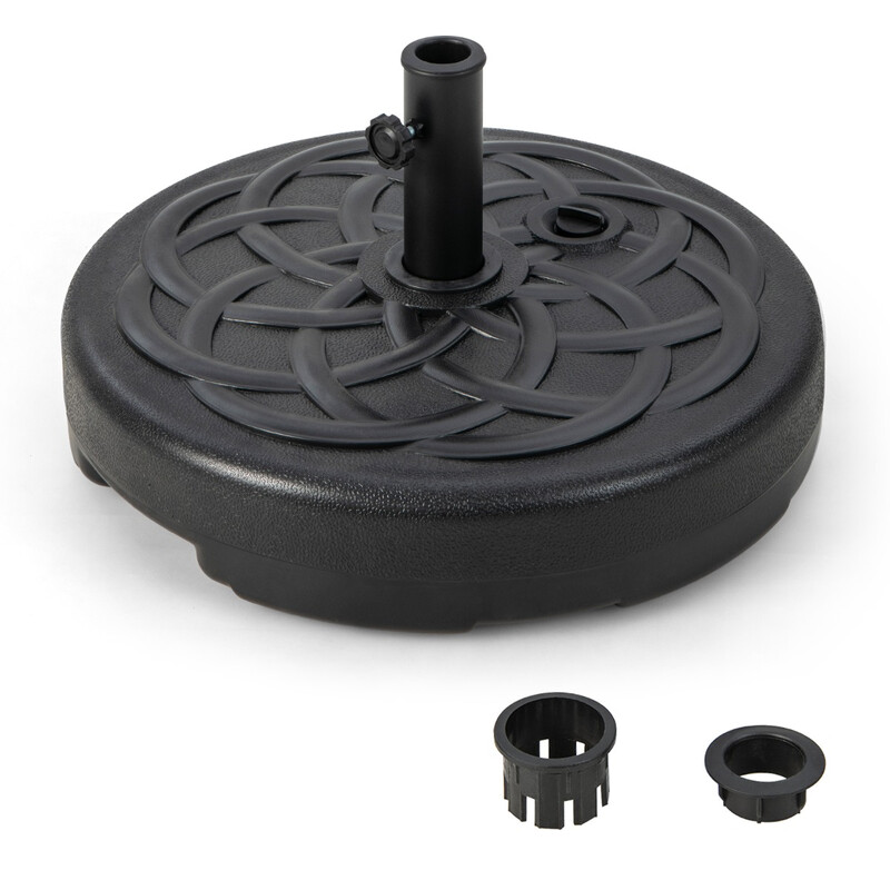 Fyllbar rund parasollfot 56 cm diameter för upp till 46 kg svart