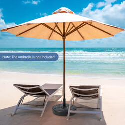 Fyllbar rund parasollfot 56 cm diameter för upp till 46 kg svart