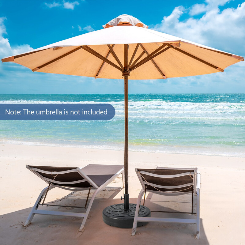 Fyllbar rund parasollfot 56 cm diameter för upp till 46 kg svart