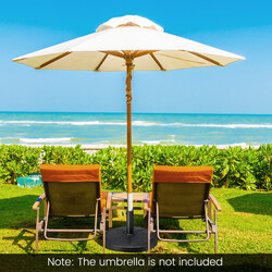 Robust parasollstativ 14 kg med 45 cm diameter för 38/48 mm parasollstänger