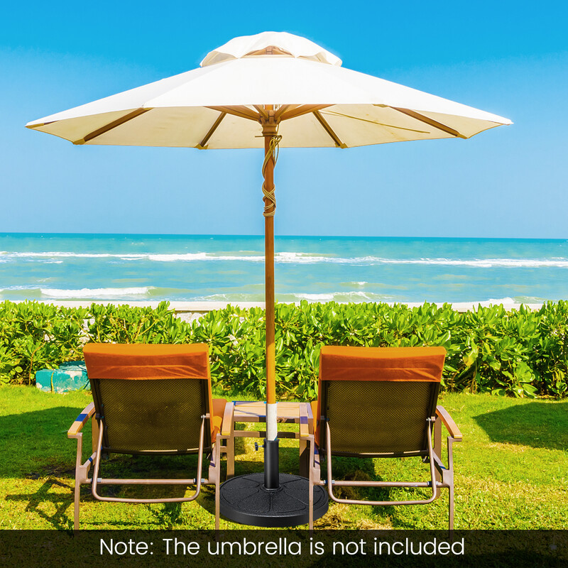 Robust parasollstativ 14 kg med 45 cm diameter för 38/48 mm parasollstänger