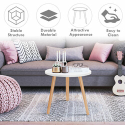 Vitt mångsidigt sidobord i trä för vardagsrum, kök eller sovrum