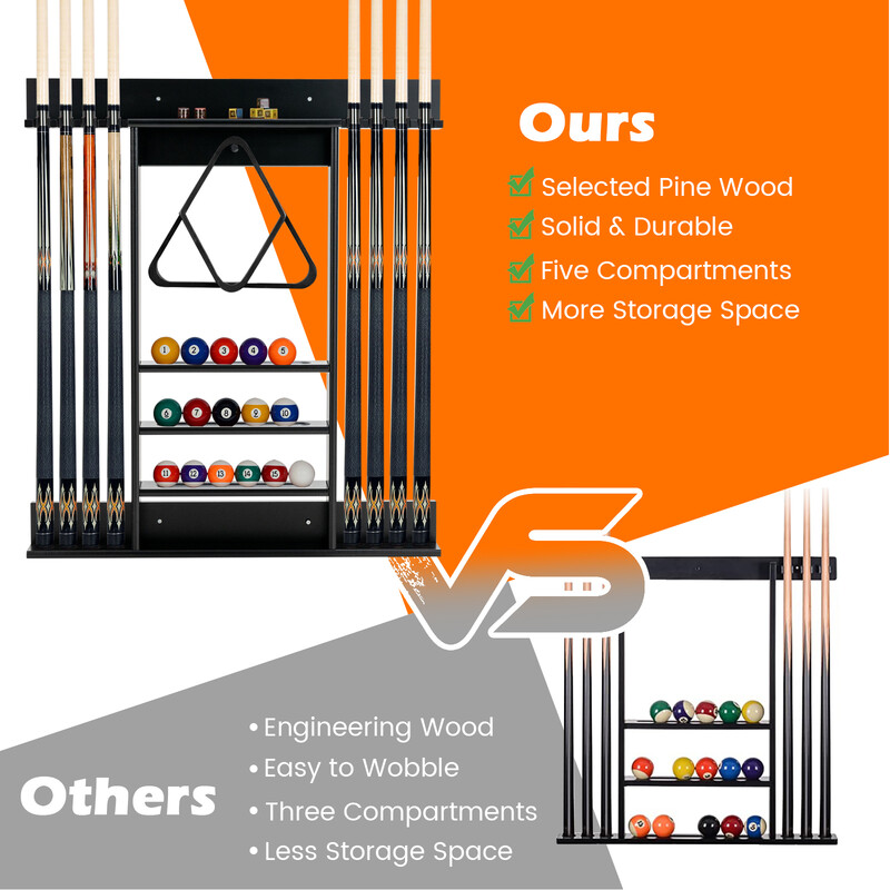 Väggmonterad köhållare i furu för 8 köer med stilren design