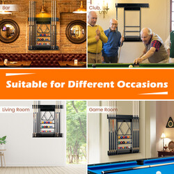 Väggmonterad köhållare i furu för 8 köer med stilren design