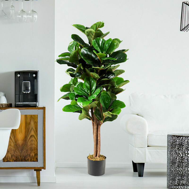 Konstgjort fikonträd 120 cm med kruka för inomhus och utomhus bruk