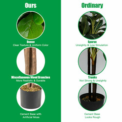 Konstgjort fikonträd 120 cm med kruka för inomhus och utomhus bruk