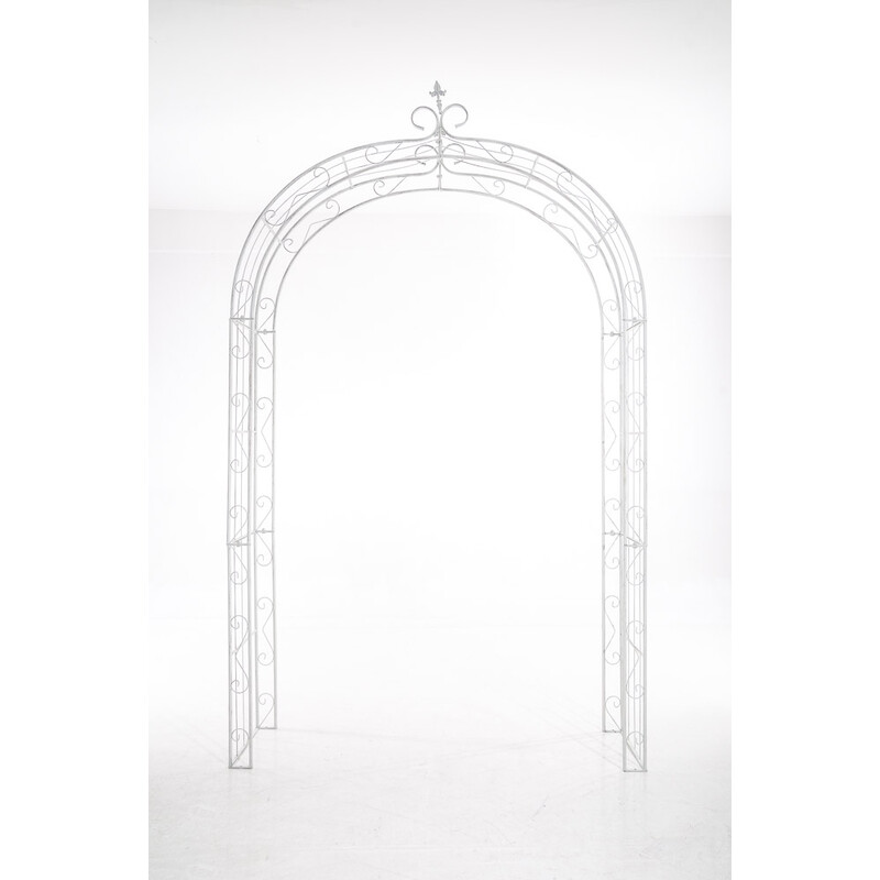 Rosenbåge i kraftigt järn med dekorativa detaljer