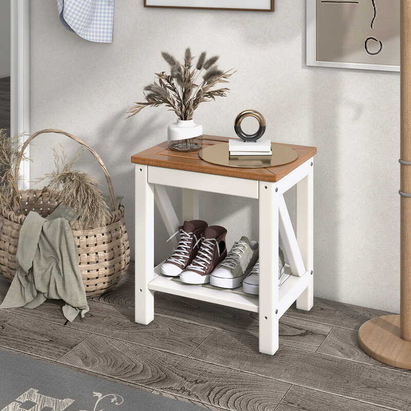 Duschbänk med förvaring, vattentät badrumsbänk, ergonomisk och stabil, vit, 150 kg kapacitet