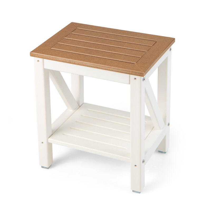 Duschbänk med förvaring, vattentät badrumsbänk, ergonomisk och stabil, vit, 150 kg kapacitet