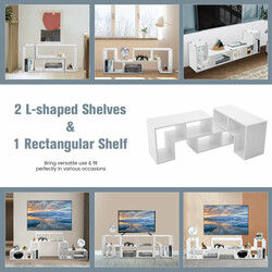 Tv-bänk i trä för tv upp till 165 cm med flexibel design och förvaring