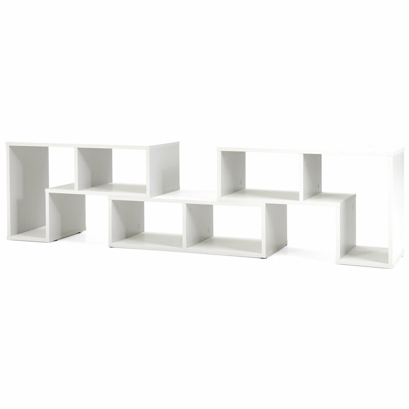 Tv-bänk i trä för tv upp till 165 cm med flexibel design och förvaring