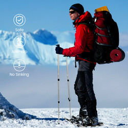 Snöskor 4-i-1 för vuxna och barn, justerbara och lätta, silverfärgade