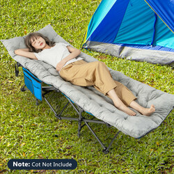 Bekväm grå loungedyna 190x70 cm med fästband för inom- och utomhusbruk