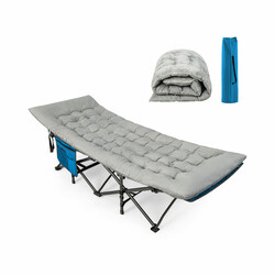 Bekväm grå loungedyna 190x70 cm med fästband för inom- och utomhusbruk