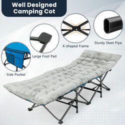 Bekväm grå loungedyna 190x70 cm med fästband för inom- och utomhusbruk