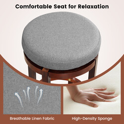 2-pack vridbara barstolar i grått och brunt med bekväm sits och hållbar konstruktion